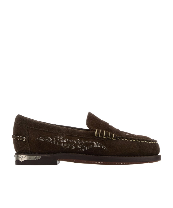 Sebago Suede Dan Loafers Featuring Stitch Detailing In Brown
