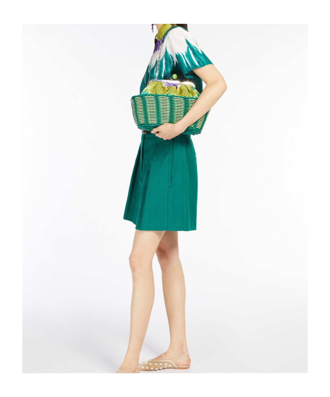 WEEKEND MAX MARA PASTICCINO MEDIUM PRINTED CANVAS BAG
