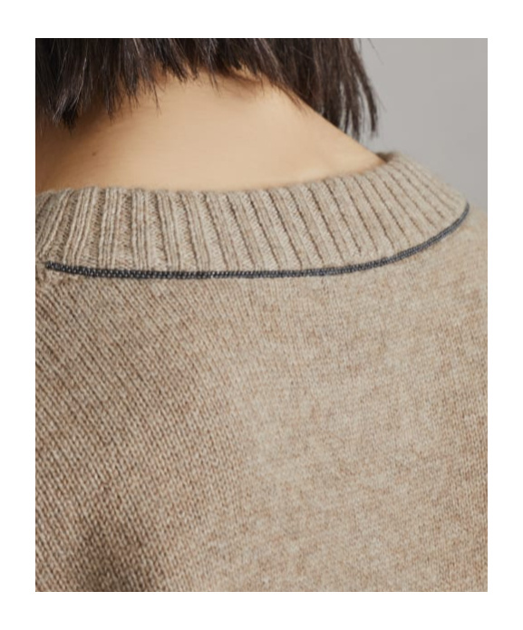 Brunello Cucinelli Crew-neck Cashmere Jumper In Brown
