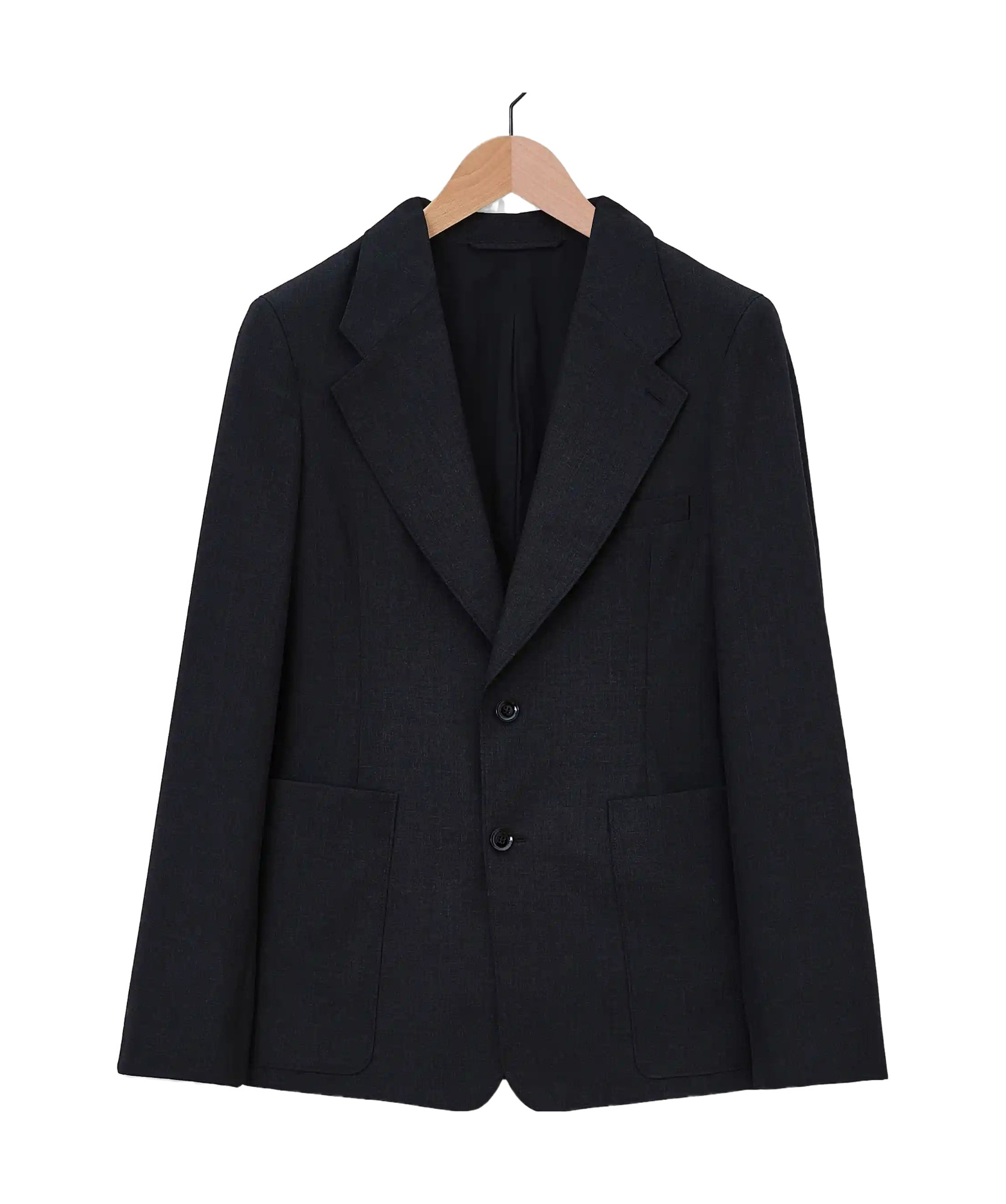 Lemaire Wool-blend Single-breasted Blazer In Black