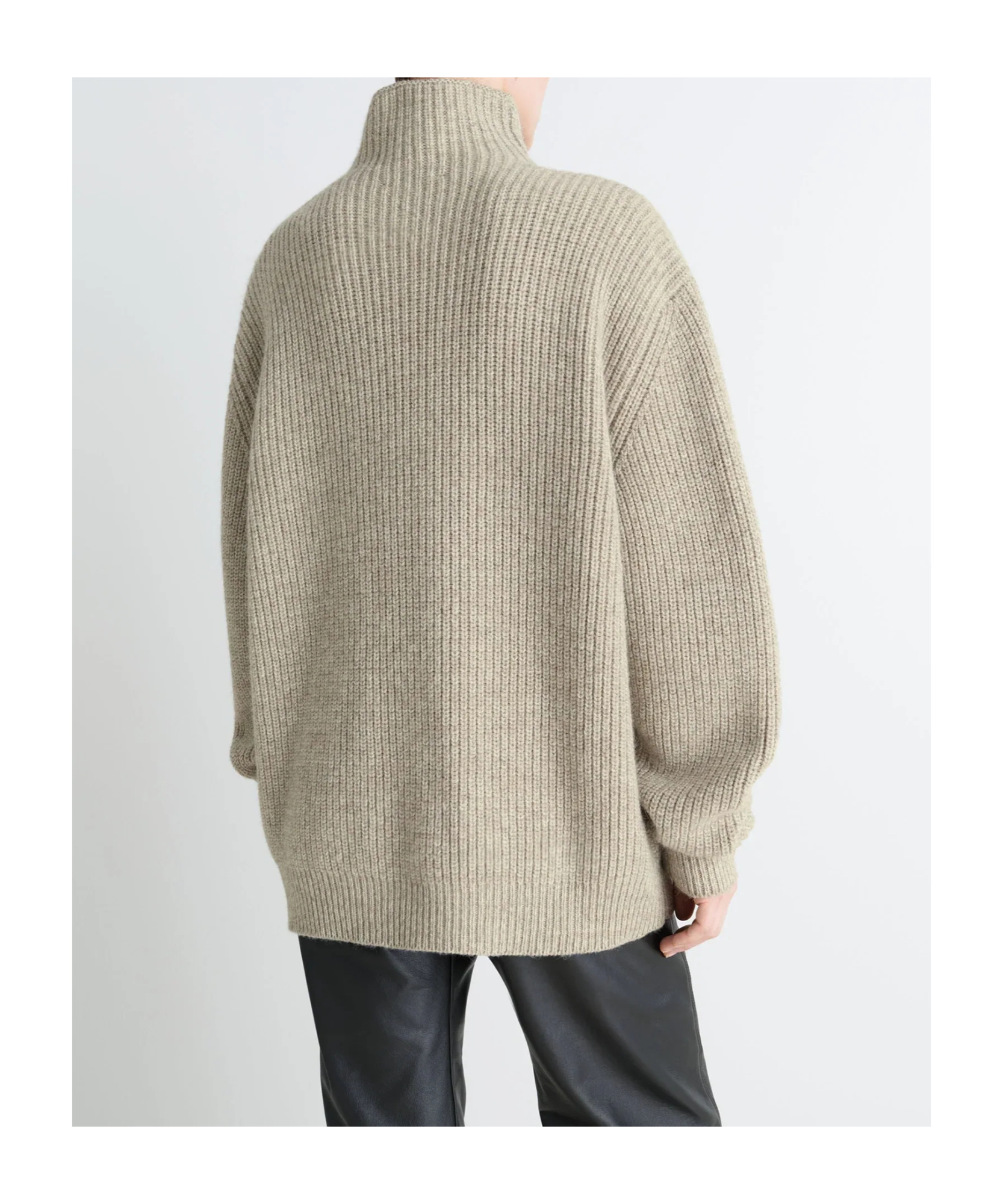 Lemaire Ribbed Highneck Sweater Long Sleeves In Brown
