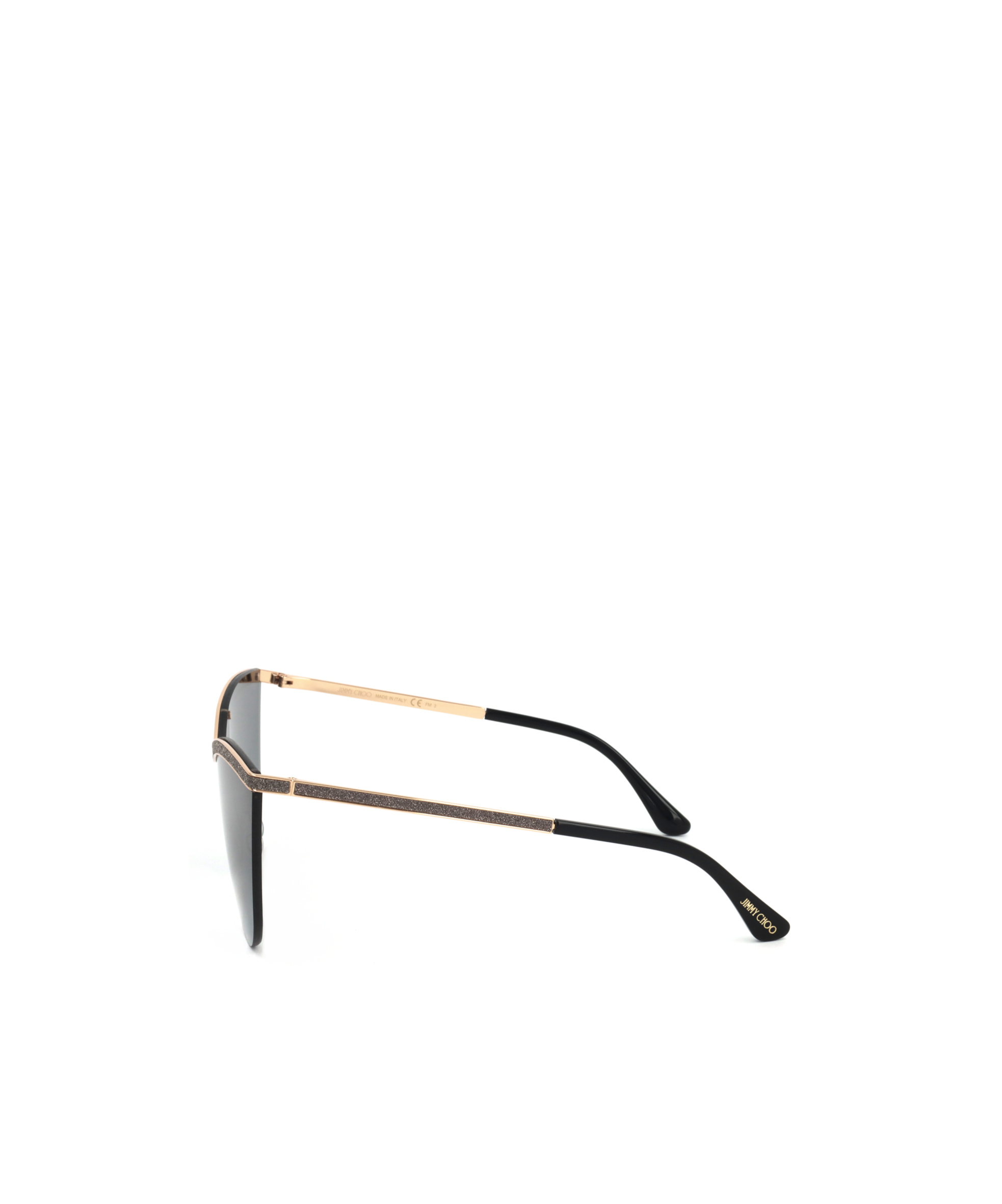 Jimmy Choo Eyewear Cat-eye Frame Glittered Sunglasses In Gray