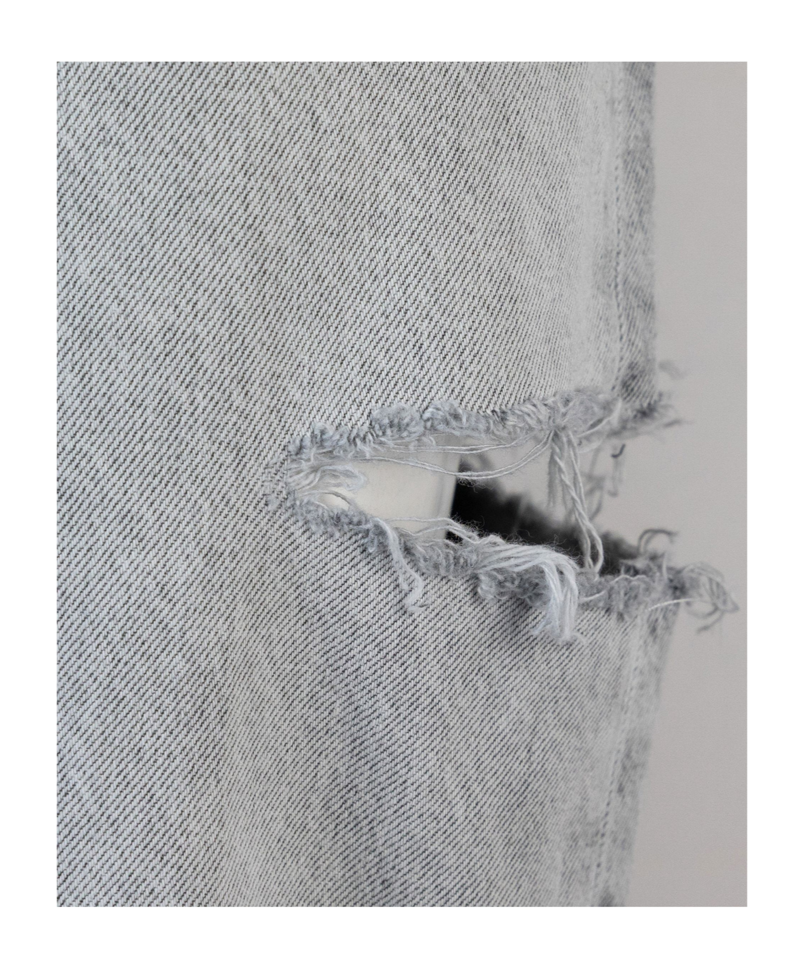 Icon Denim Grey High Waisted Jeans With Ripped Details