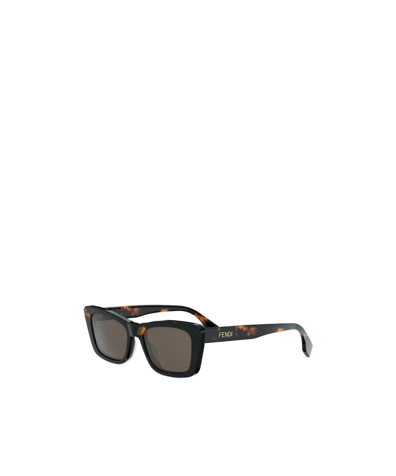 Fendi Geometric Sunglasses In Brown