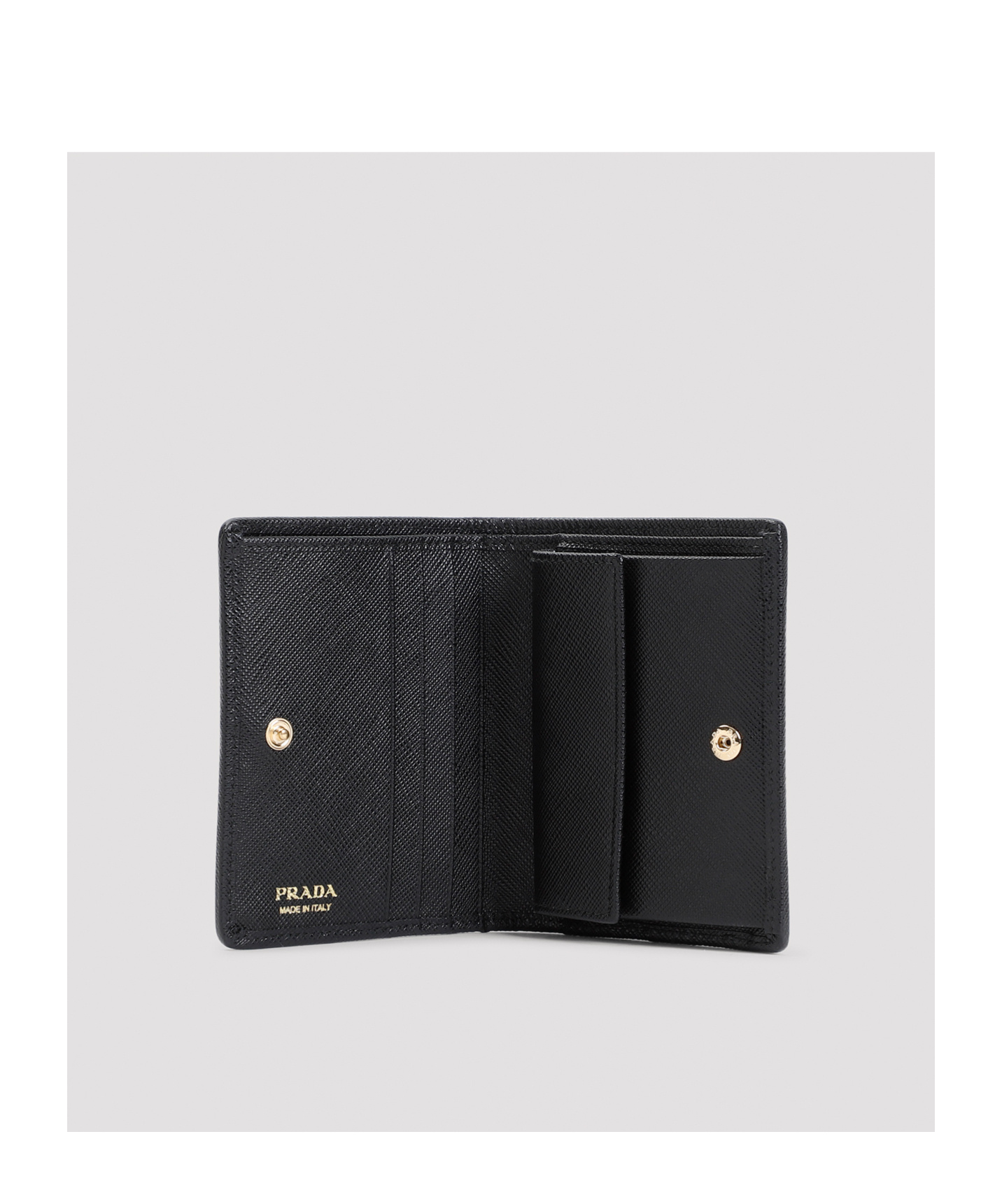 Prada Folding Wallet In Black