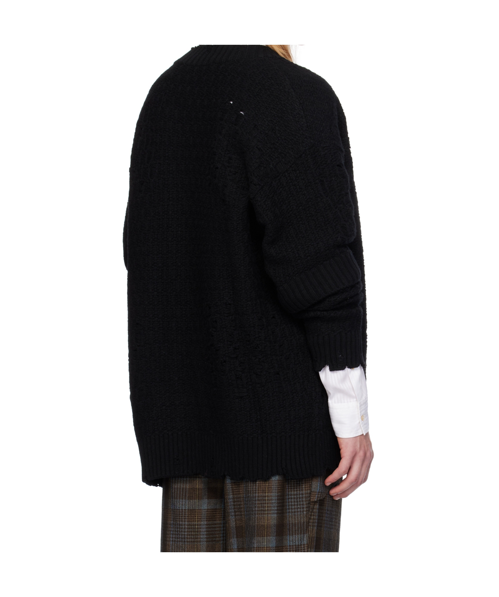 Andersson Bell Black Roghen Wool Long Cardigan In Black