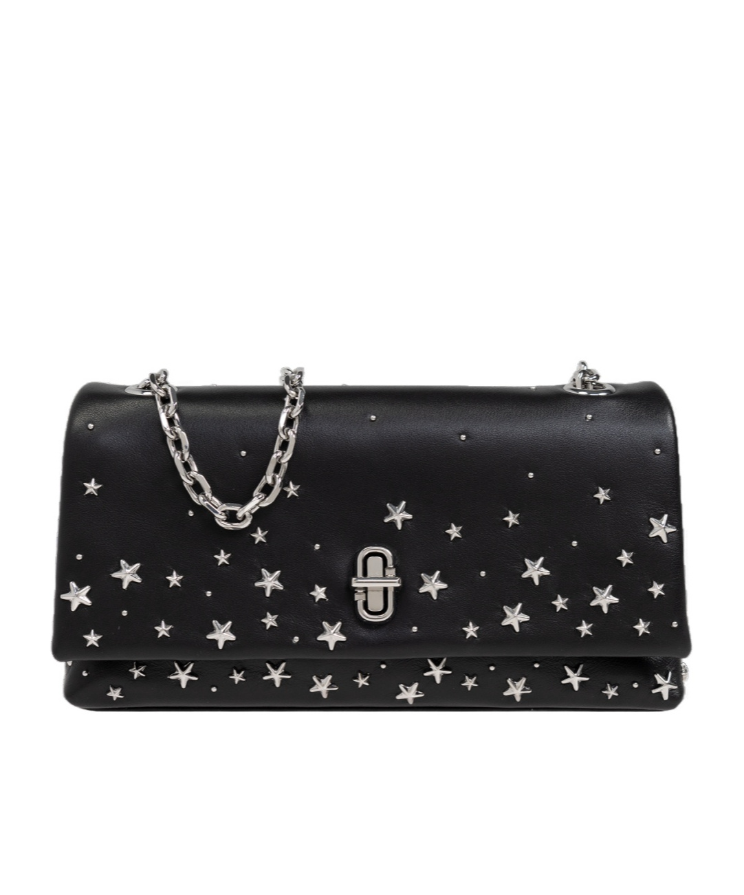Marc Jacobs The Star Embellished Dual Chain Shoulder Bag In Black