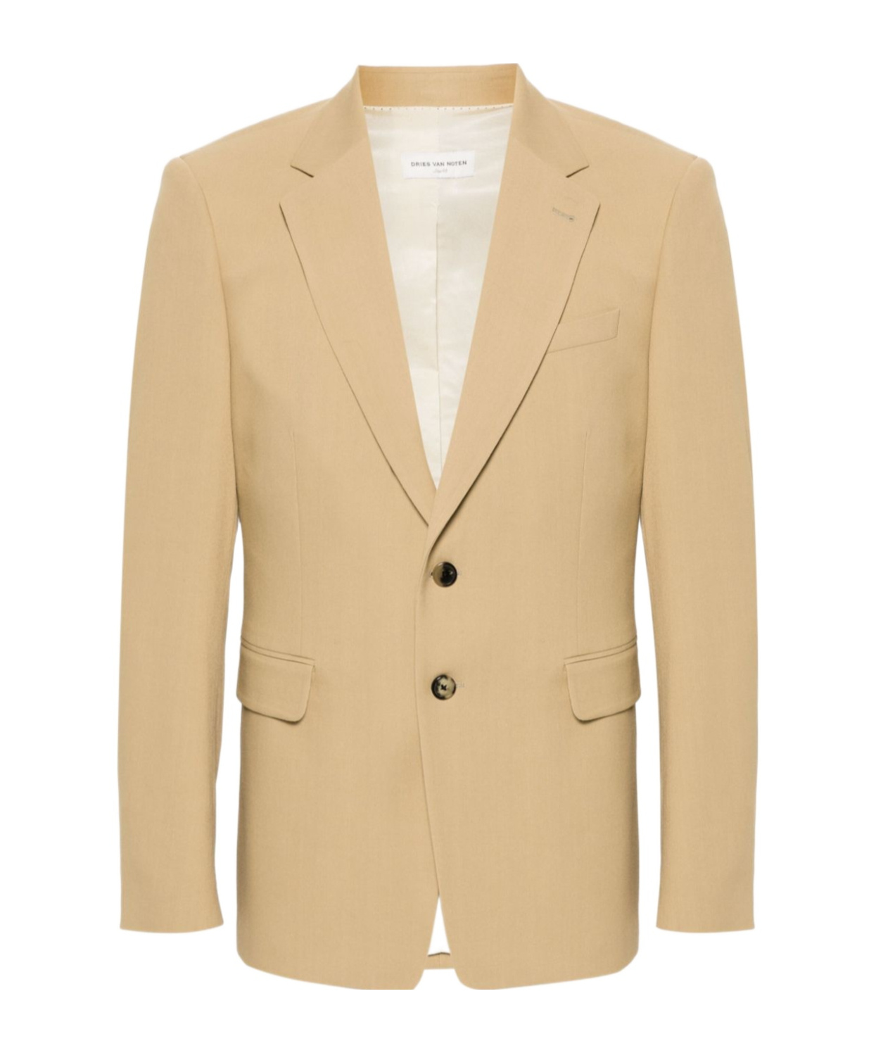 Dries Van Noten Single-breasted Suit Jacket In Nude