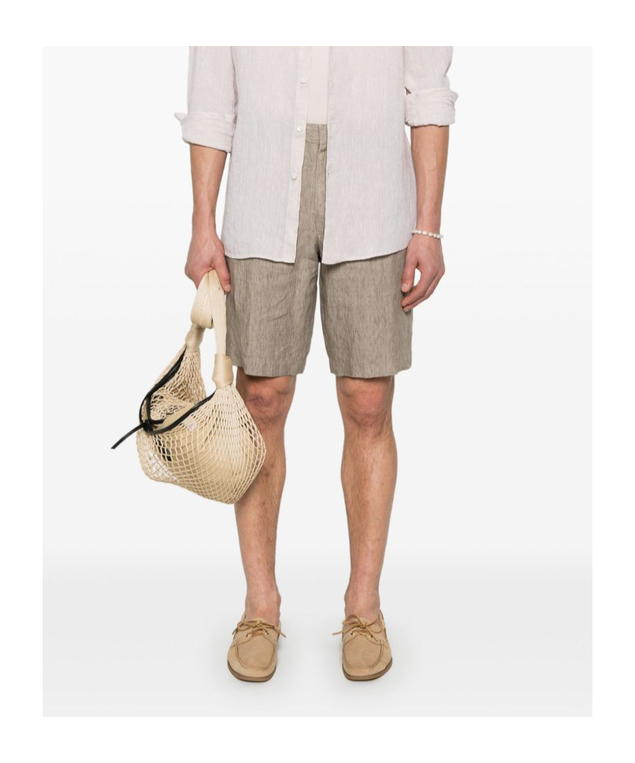 Shop Zegna Linen Shorts
