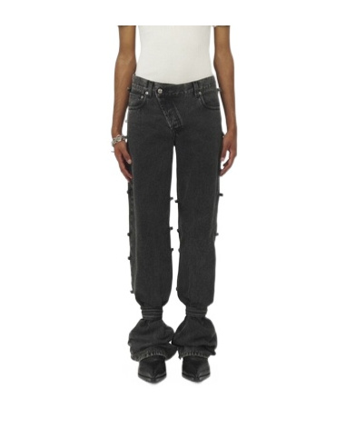 Alexander Mcqueen Belt-loop Jeans In Black