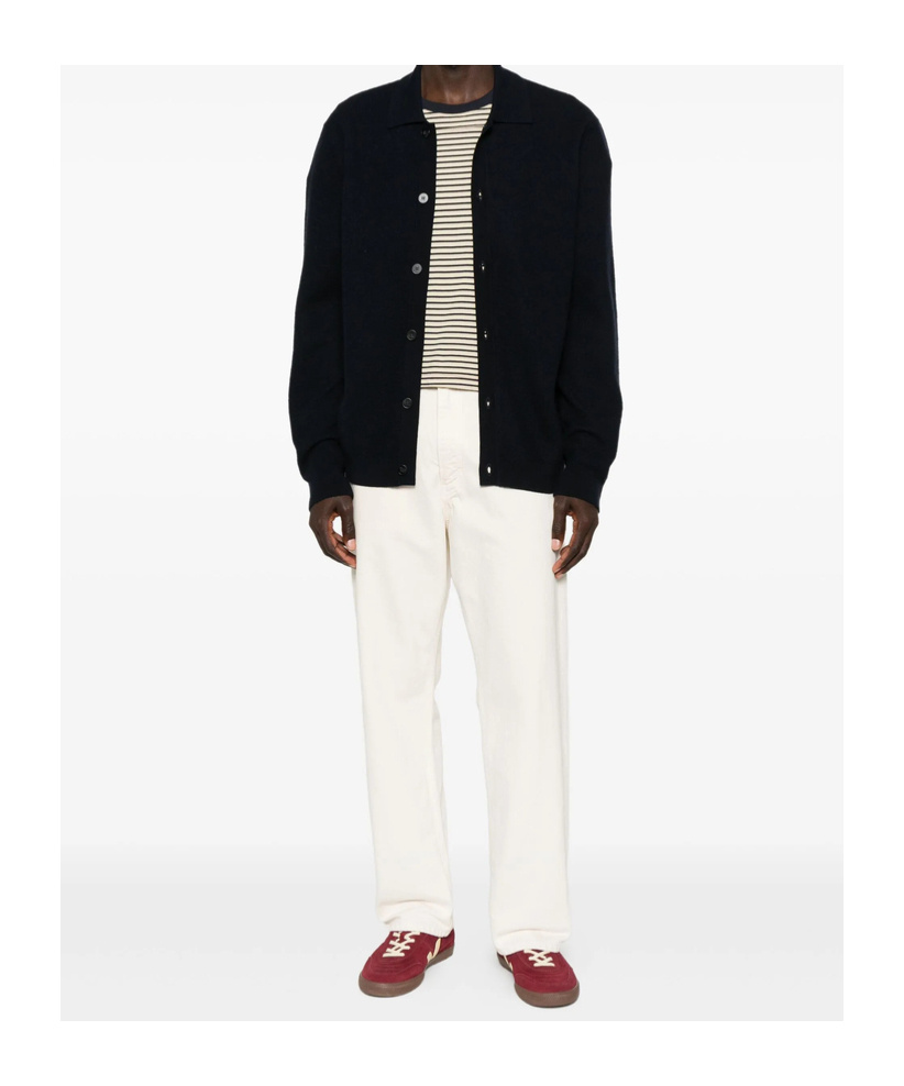 Samsoe & Samsoe Button Long-sleeved Sweater In Black