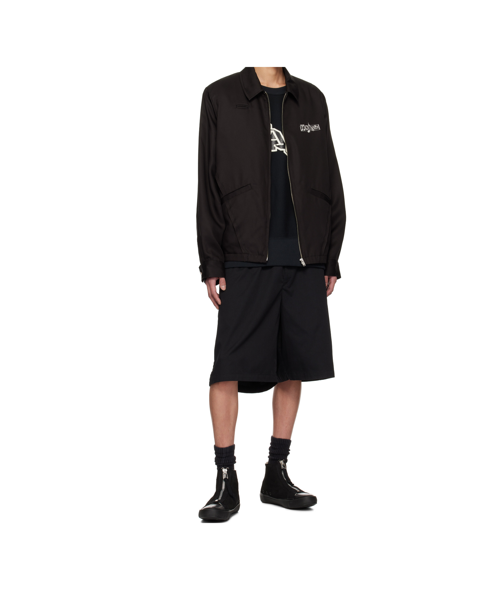 Undercover Long Sleeve Casual Jacket In Black