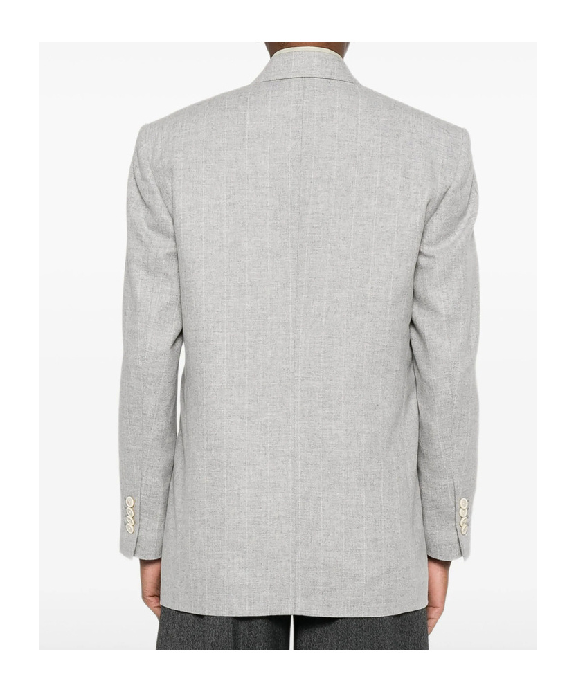 Lardini Double-breasted Blazer In Gray