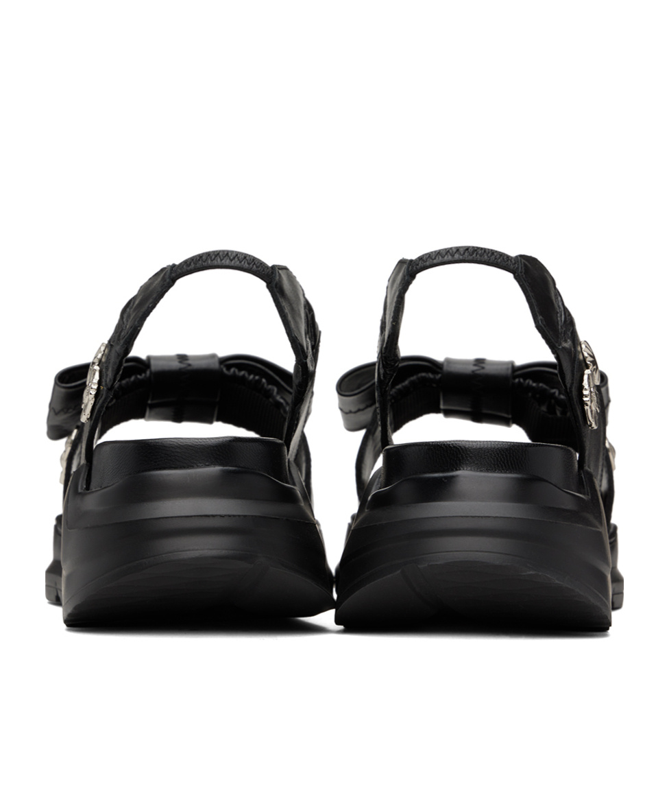 Toga Chunky Platform Sole High-heeled Sandals In Black