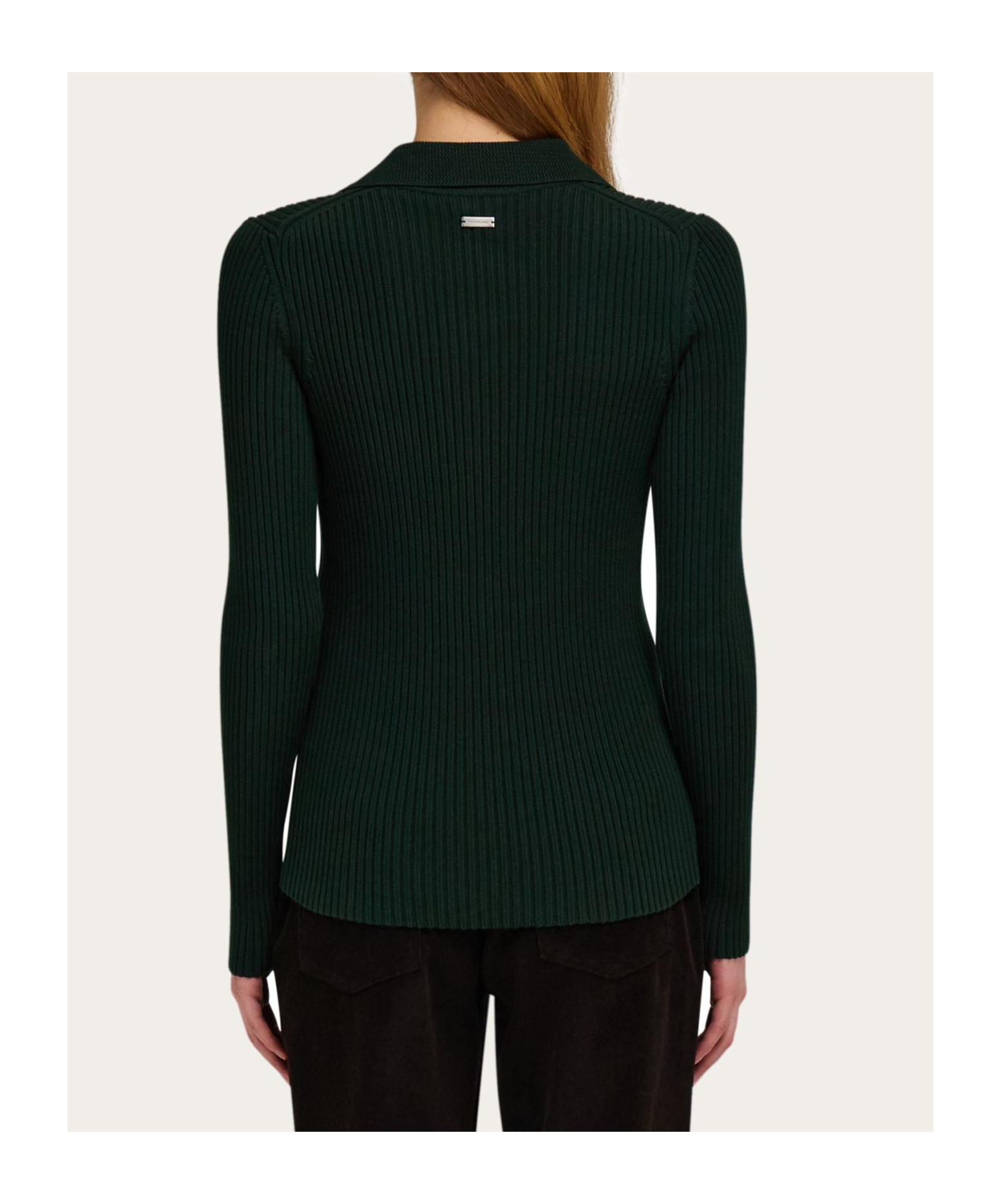 Ferragamo Lace Detail Knit Top In Black