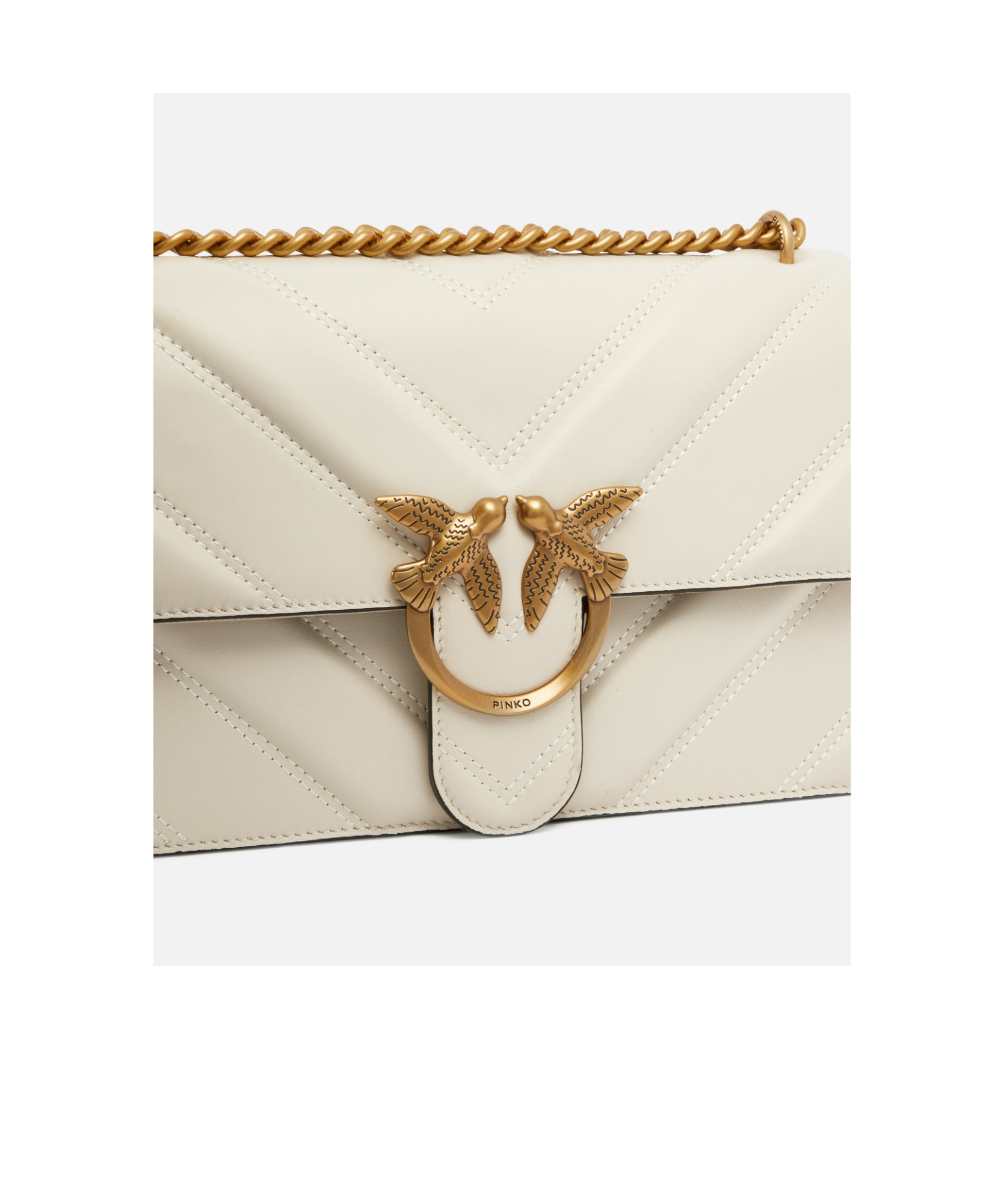 Pinko Flap Shoulder Bag In Brown