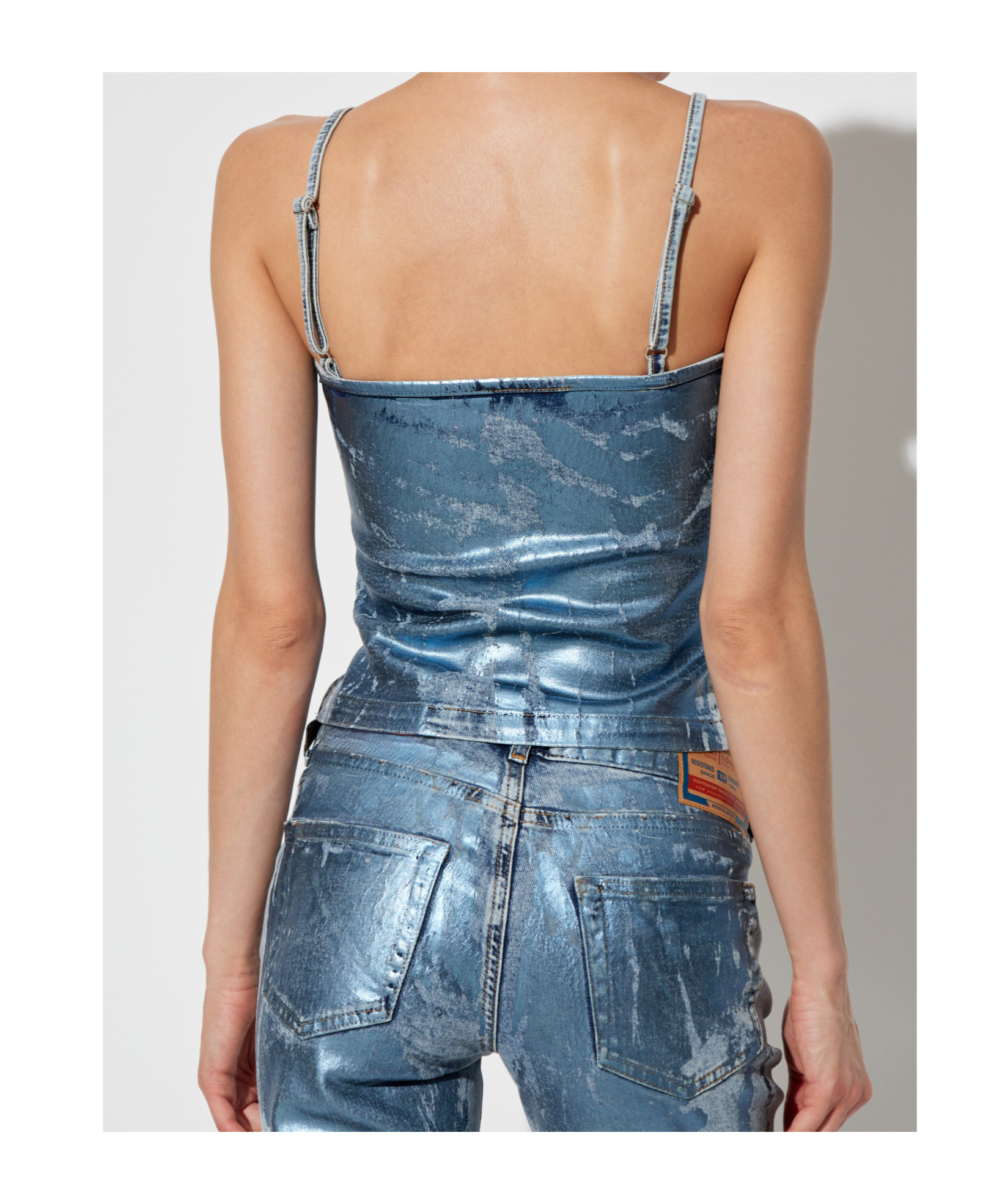 Diesel De-ila-s Metallic-effect Top In Blue