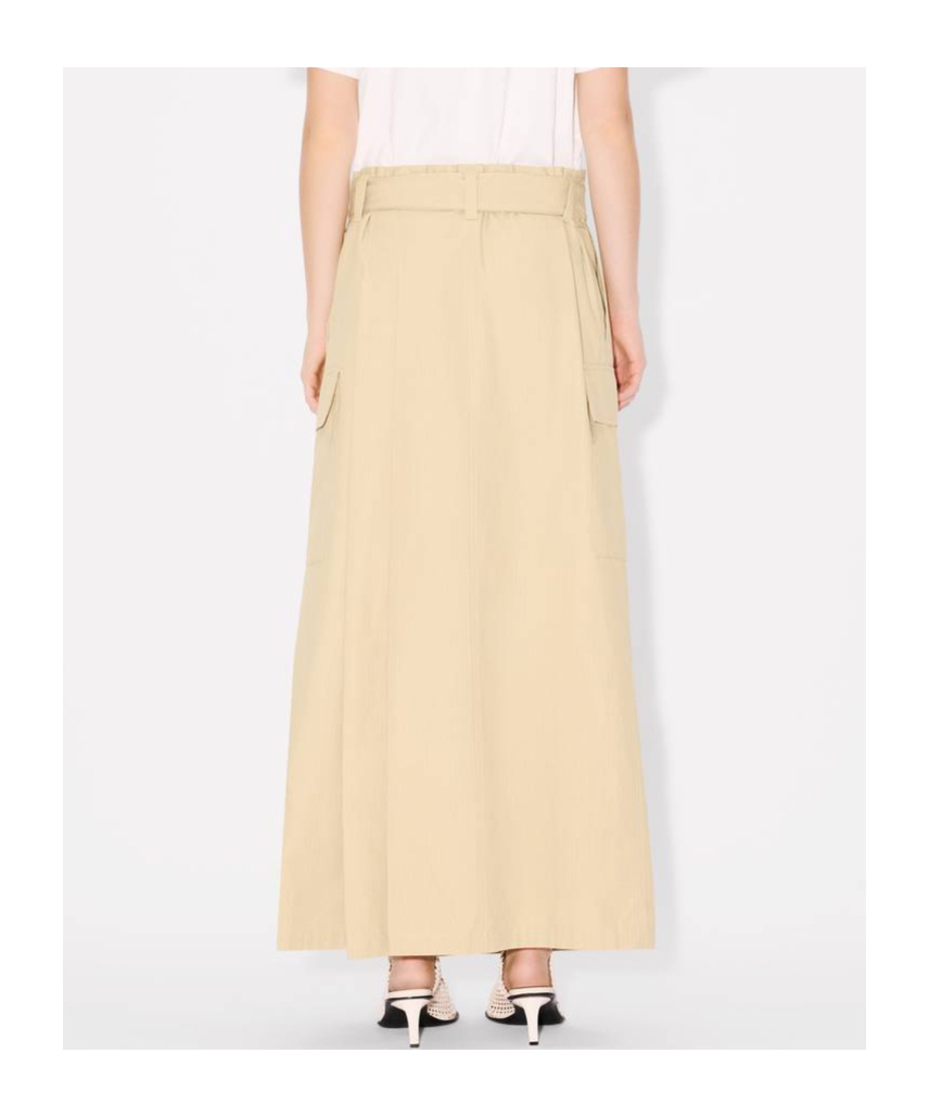 Kenzo Utility Skirt With Belted Waist And Cargo Pockets In Neutral
