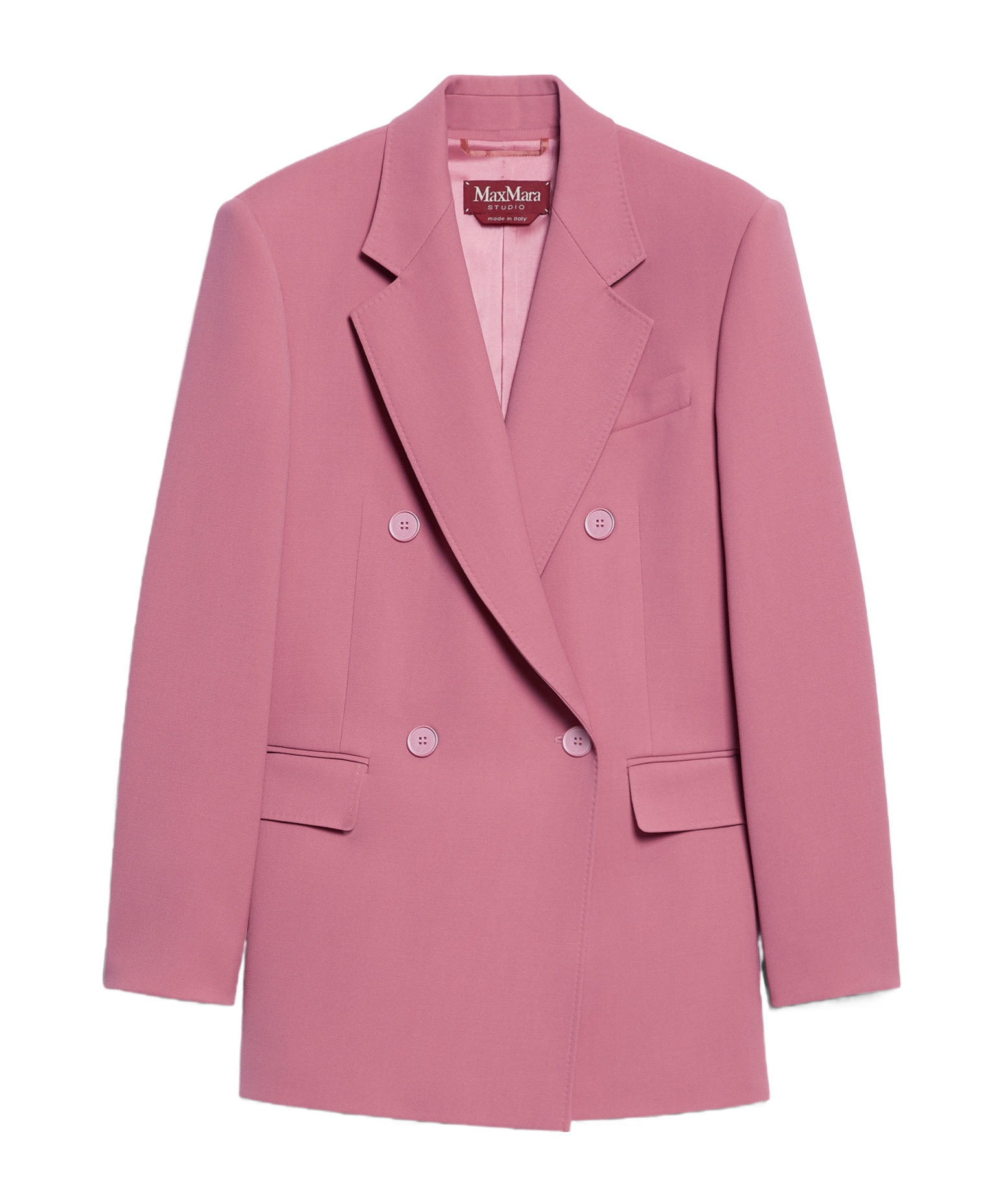 Max Mara Wool Suit Coat In Pink
