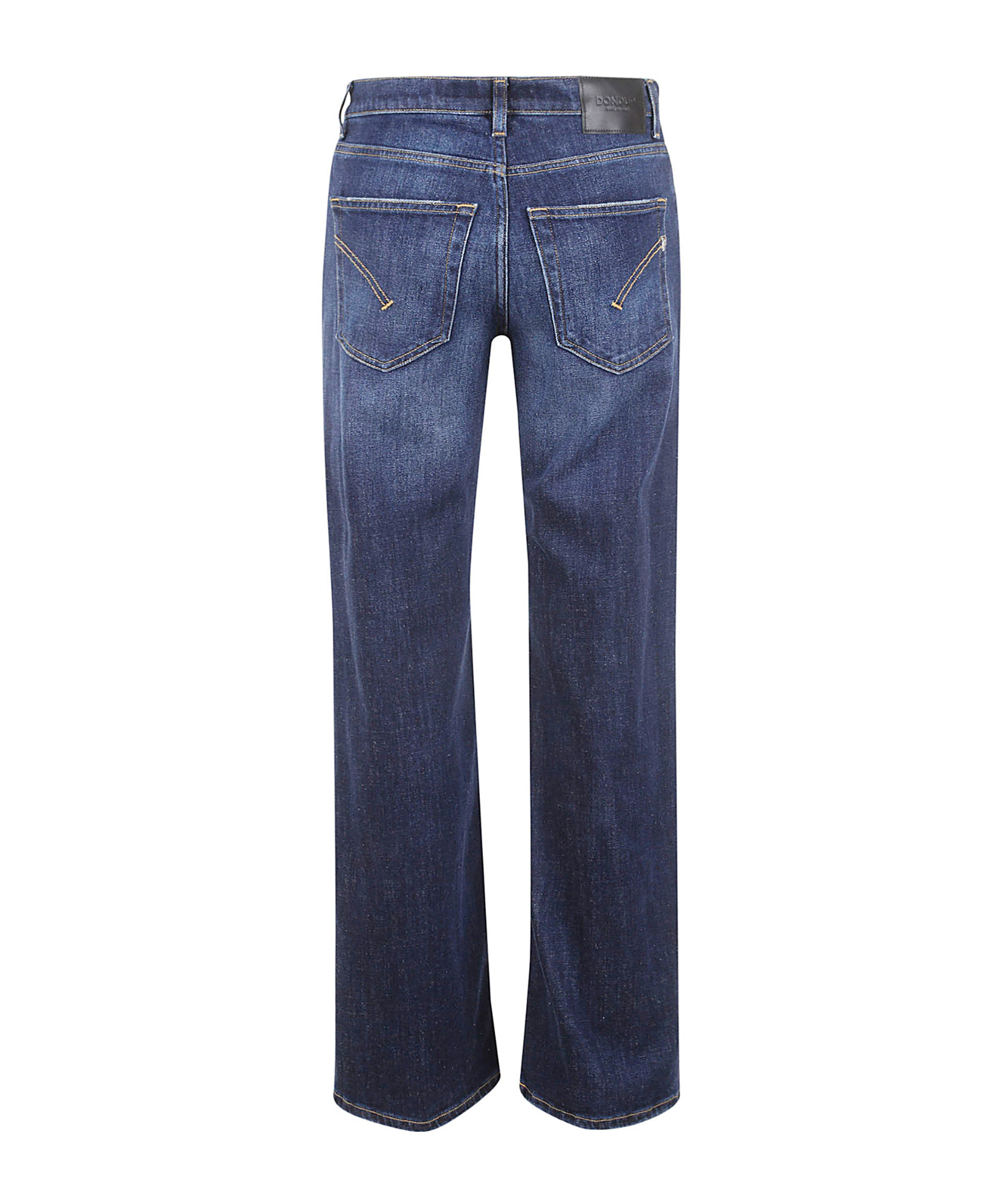 Dondup Logo Patch Denim Trousers In Blue