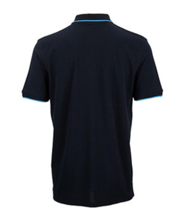 Paul Smith Logo Pattern Polo Shirt In Black