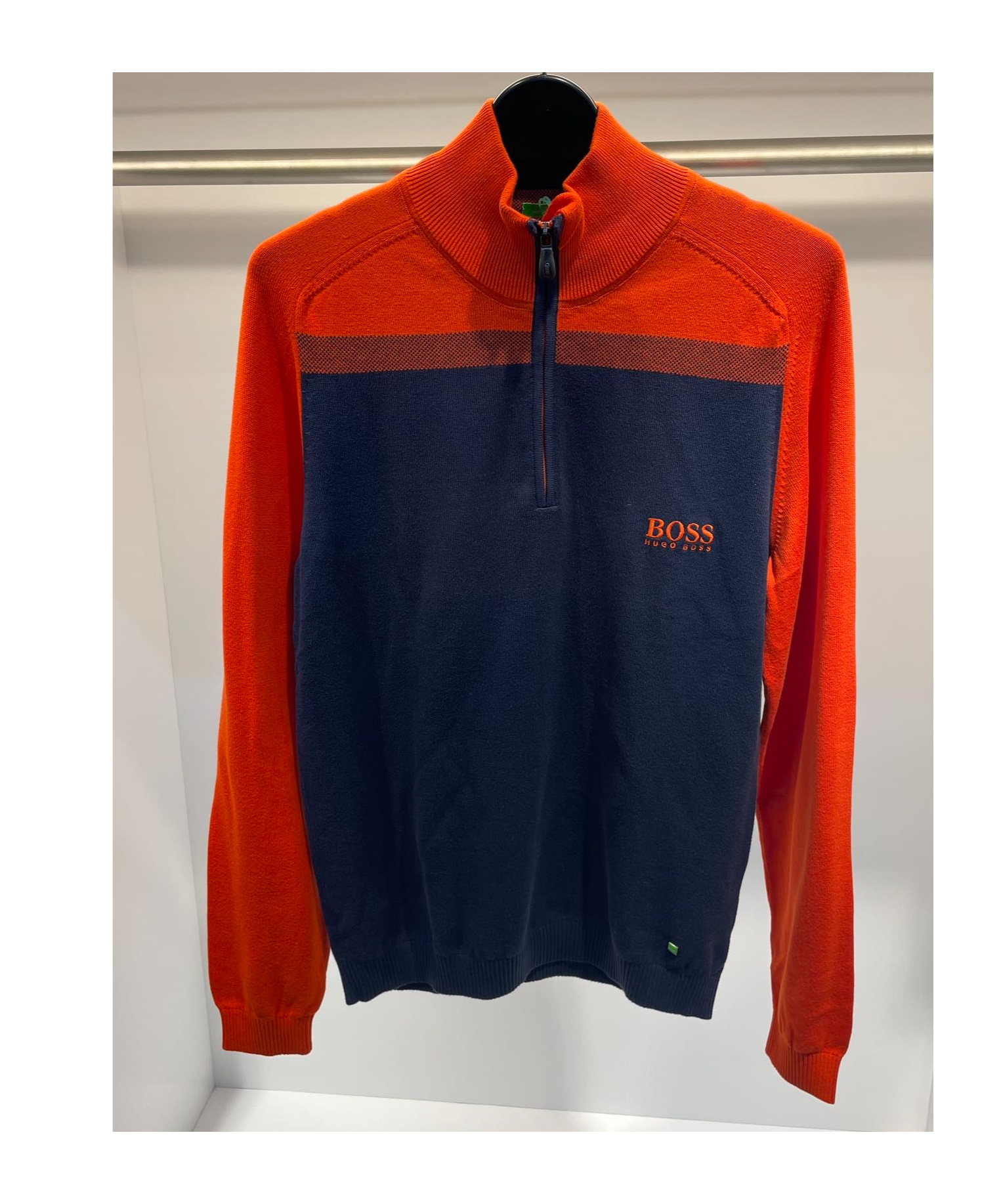 HUGO BOSS HALF-ZIPPER LONG-SLEEVED SWEATER