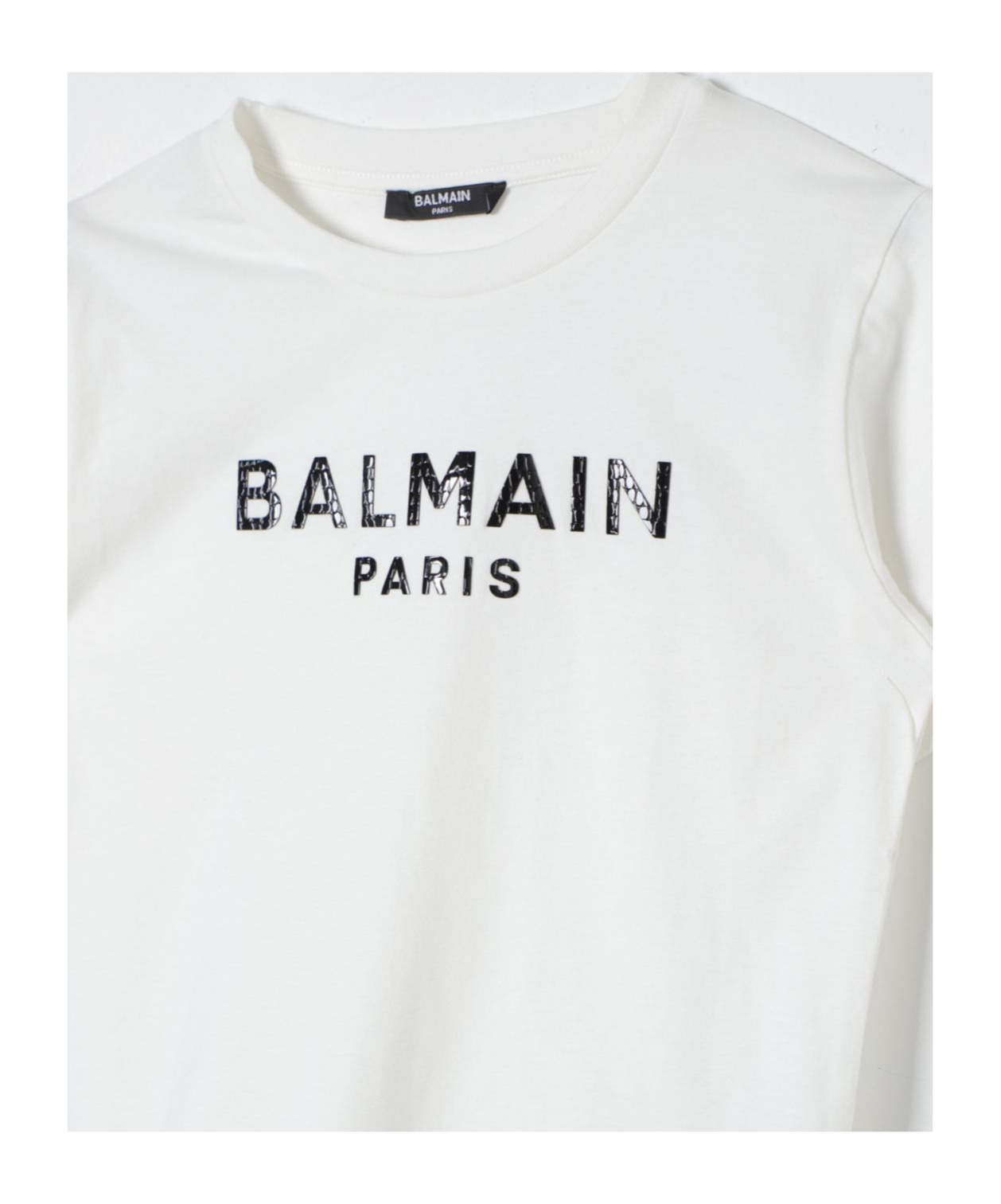 Balmain Logo-lettering Cotton T-shirt In White