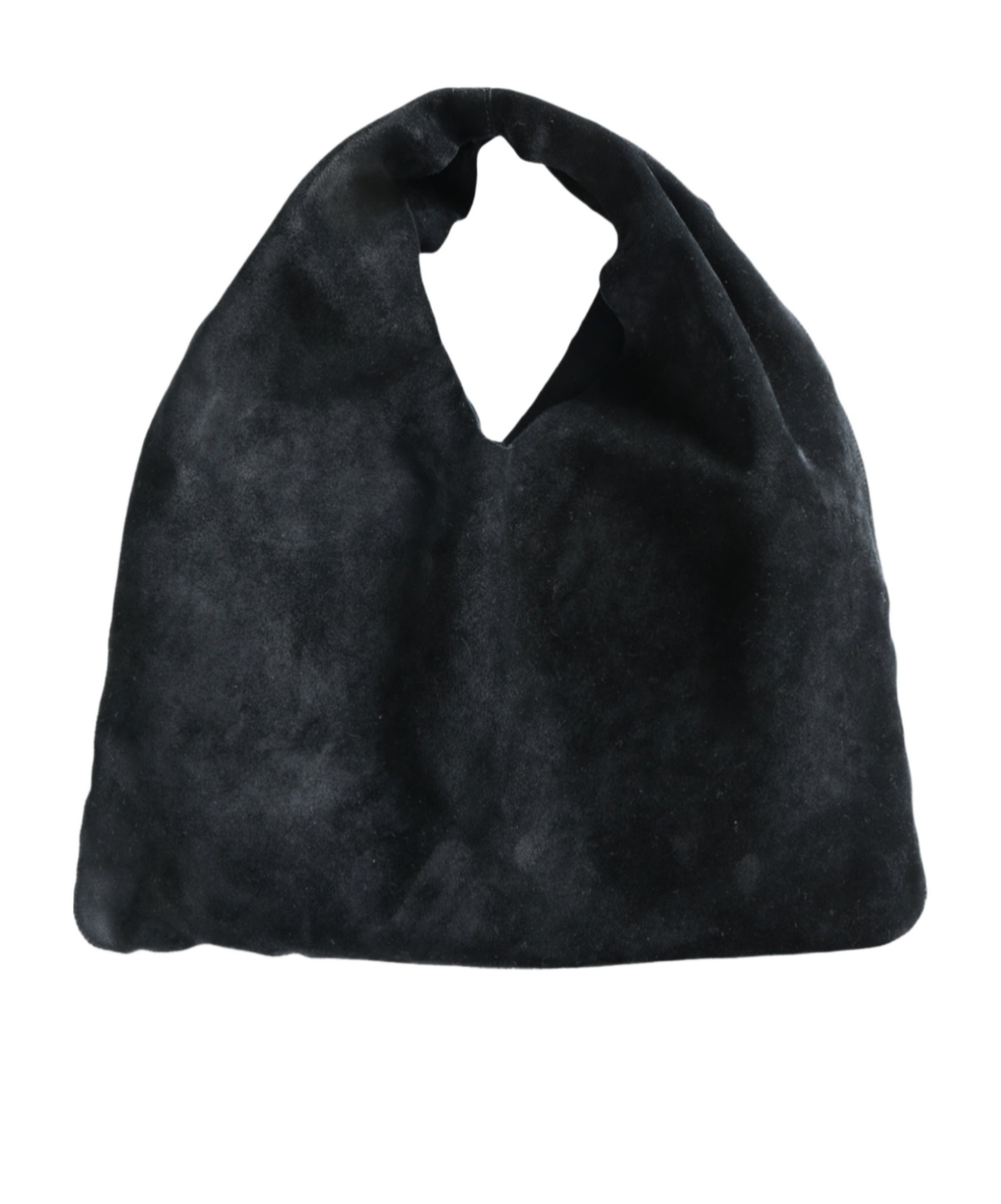 The Row Small Bindle Suede Slouchy Shoulder Bag In Black
