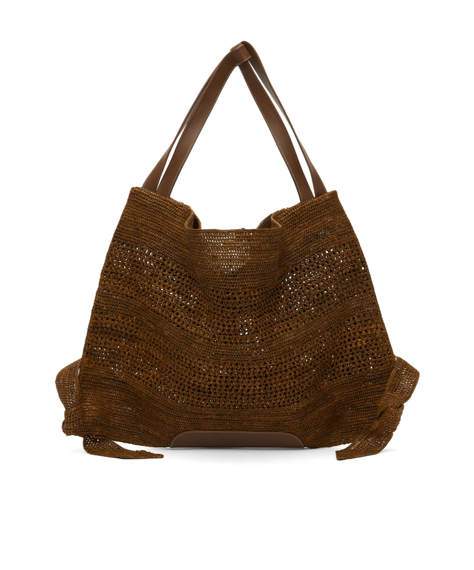 Hereu Double Handle Shoulder Bag In Tan