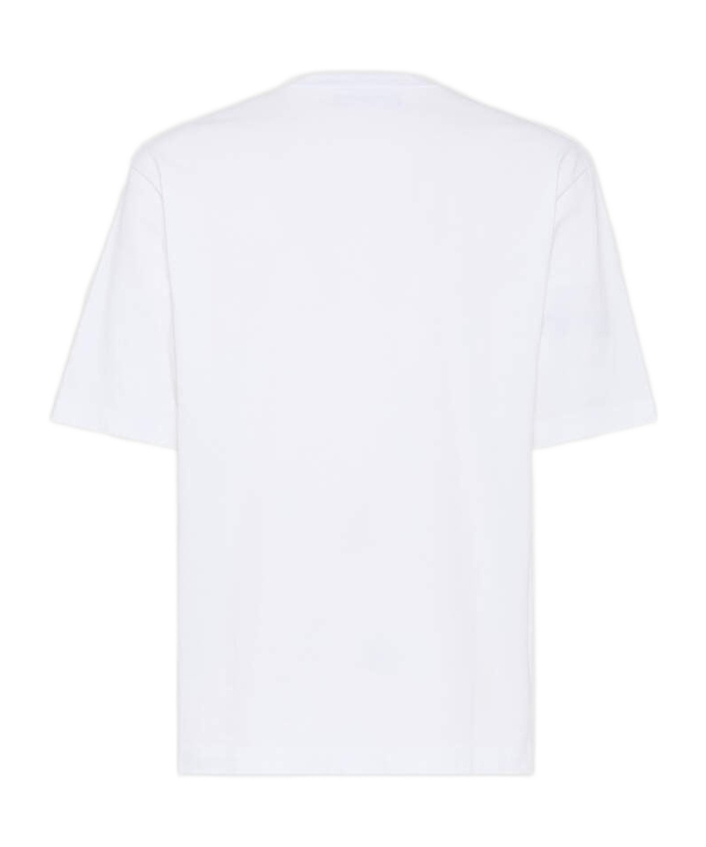 Dsquared2 Crew Neck Cotton T-shirt With Graphic Print In White