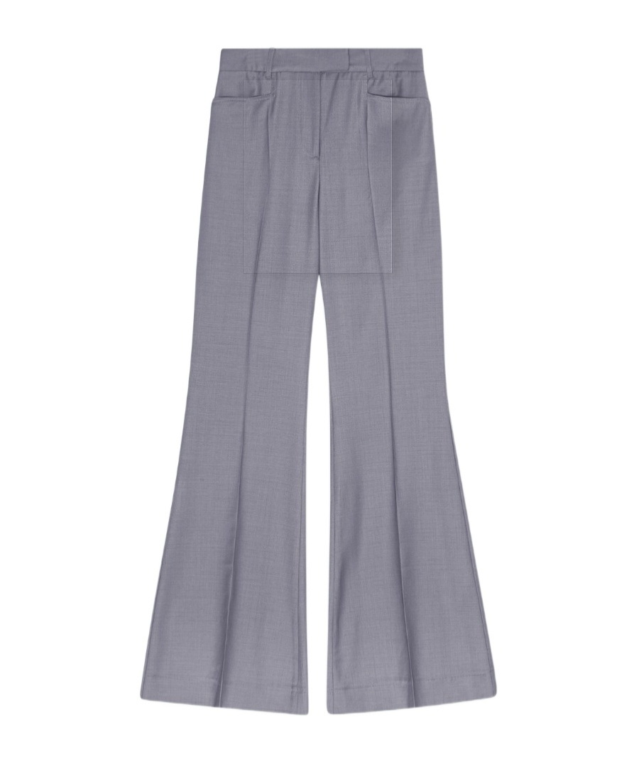 Remain Birger Christensen Mariel Flared Trousers In Gray