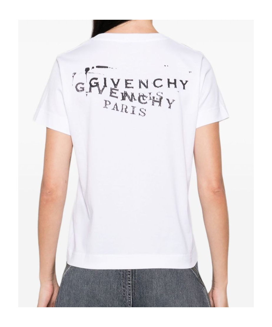 Givenchy Logo-print Fitted T-shirt Clothing In White