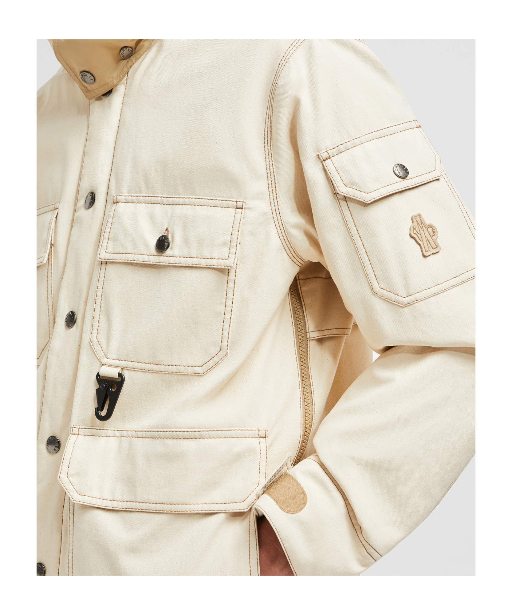 Moncler Doudoune Utilitaire En Coton Kelpius In Nude