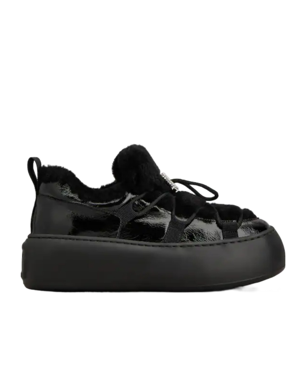 Roger Vivier Viv' Up Sneakers In Patent Leather In Black