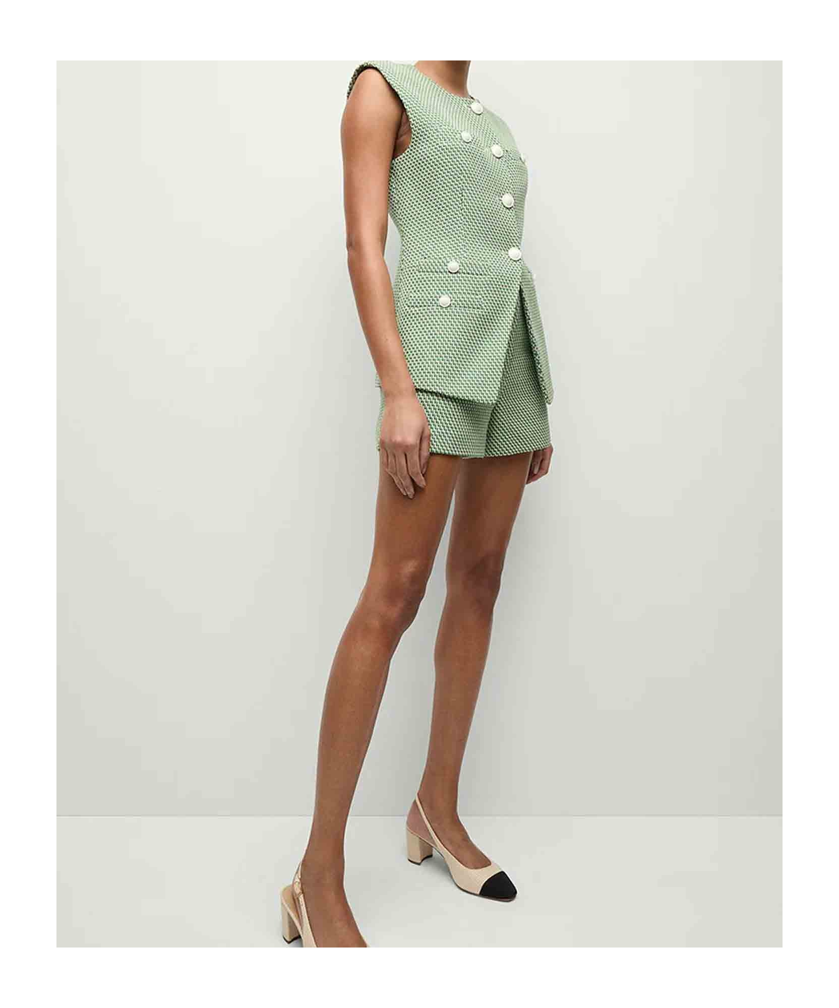 Veronica Beard Tamara Tailored Vest In Green