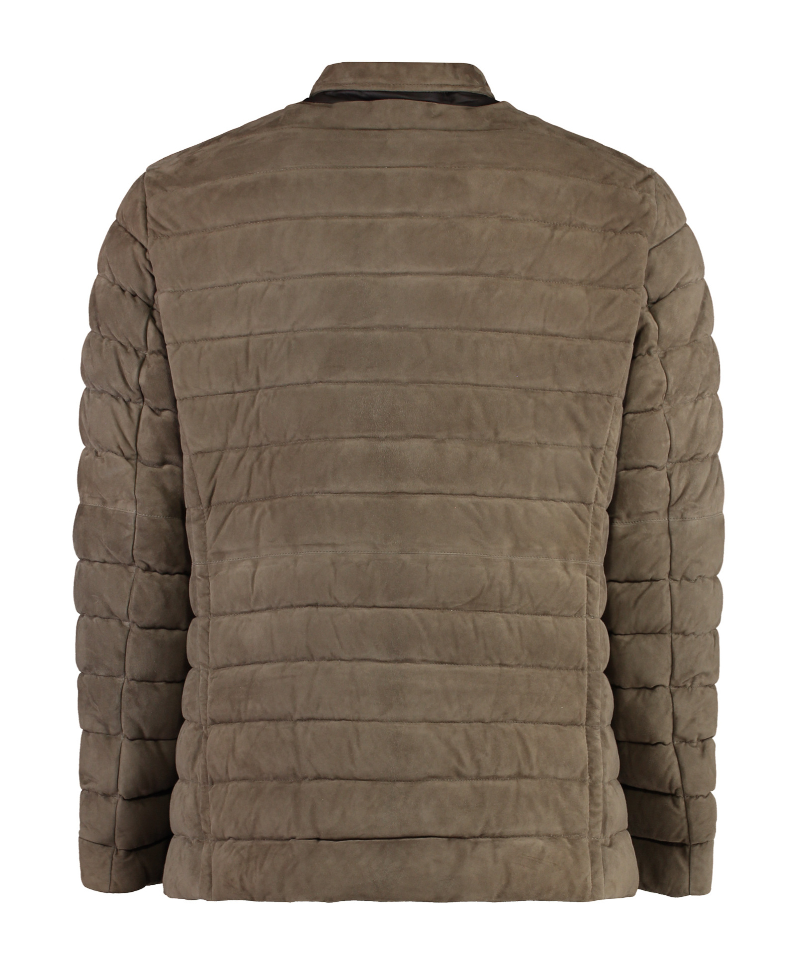 Moorer Zavyer Leather Padded Jacket In Brown
