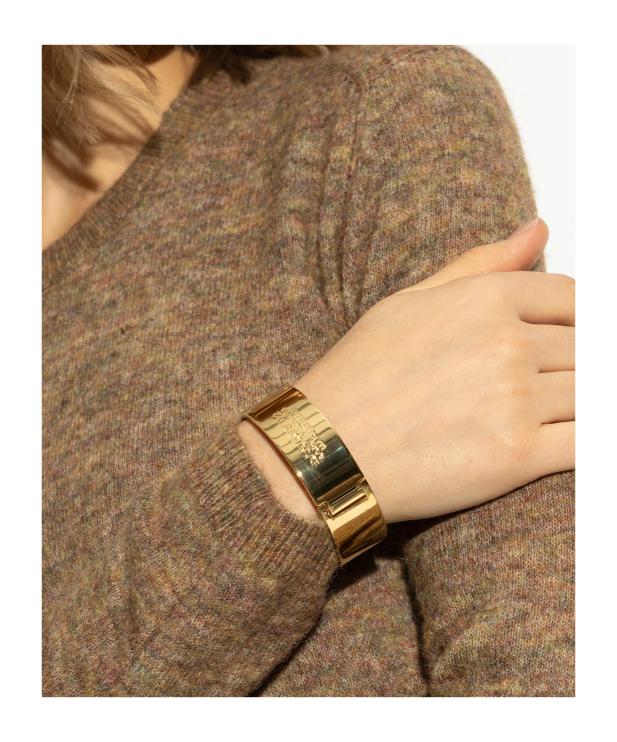 Dsquared2 Brand Letter Bracelet In Yellow