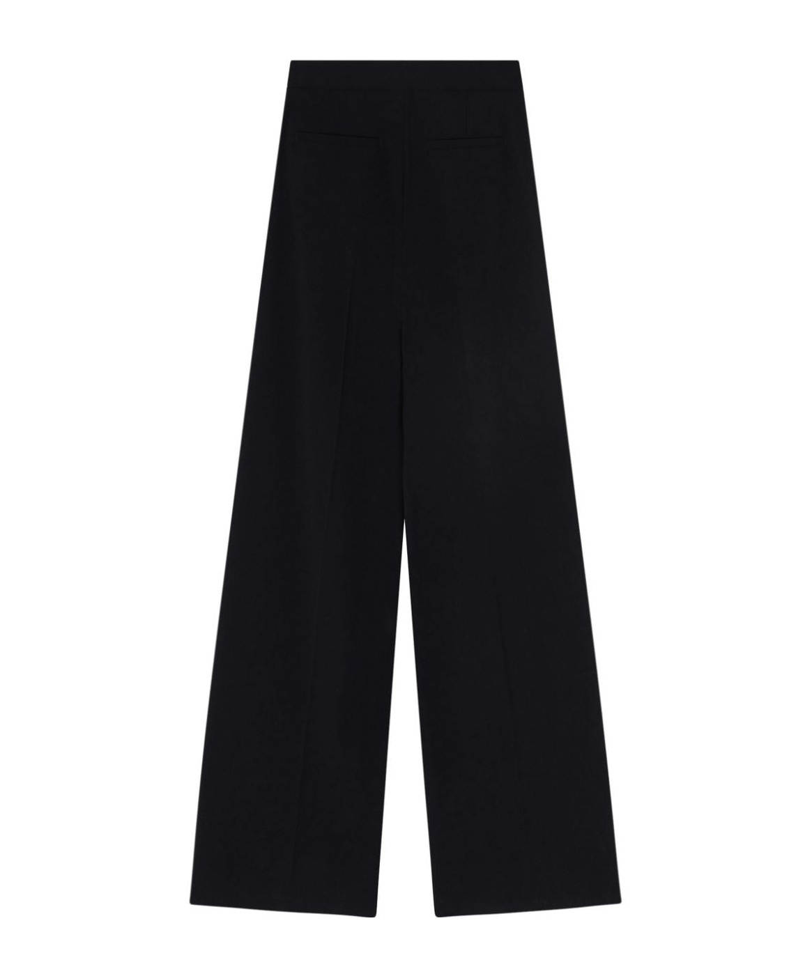 Pinko Wide-leg Trousers With Smooth Finish In Black
