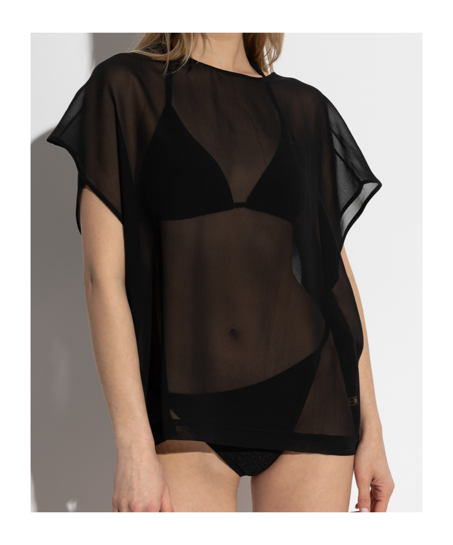 Balmain Short-sleeved Blouse In Black