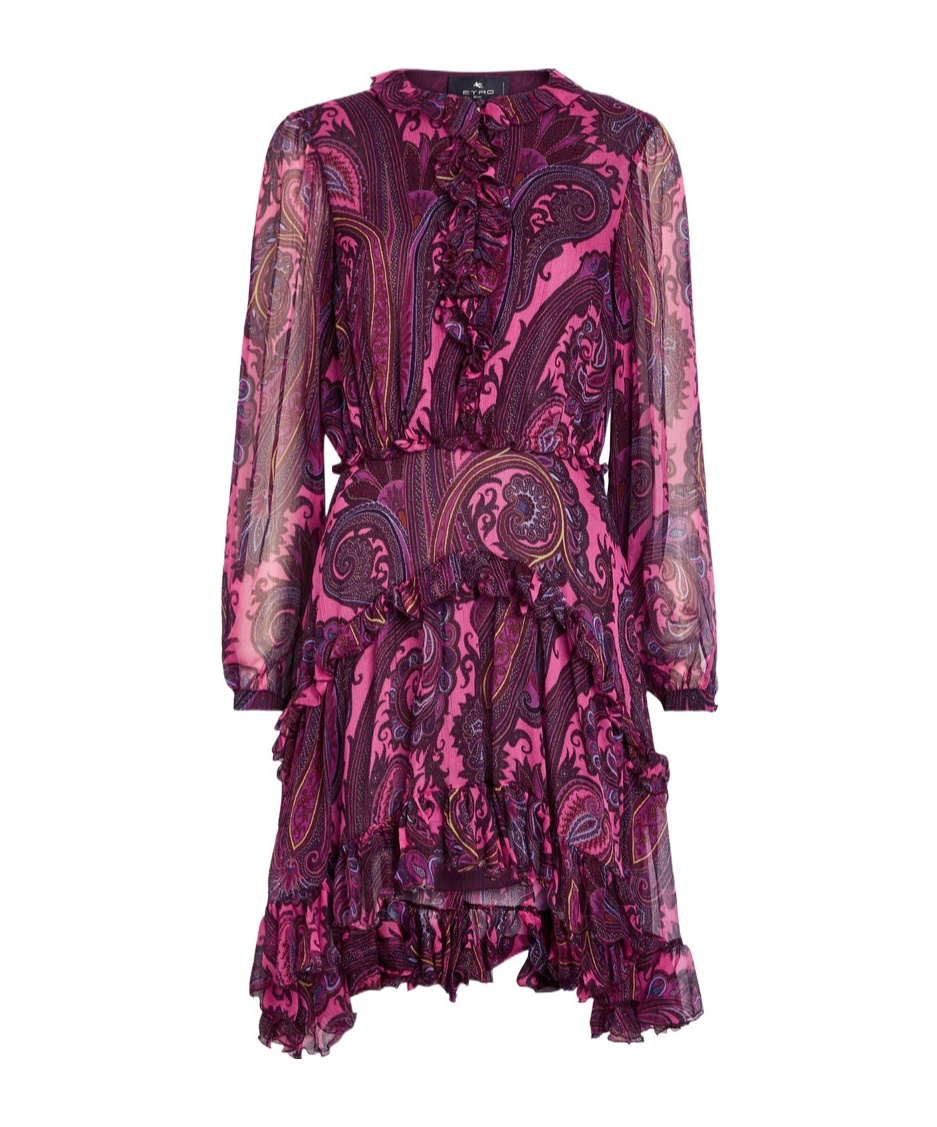 Etro Printed Design Dress In Red