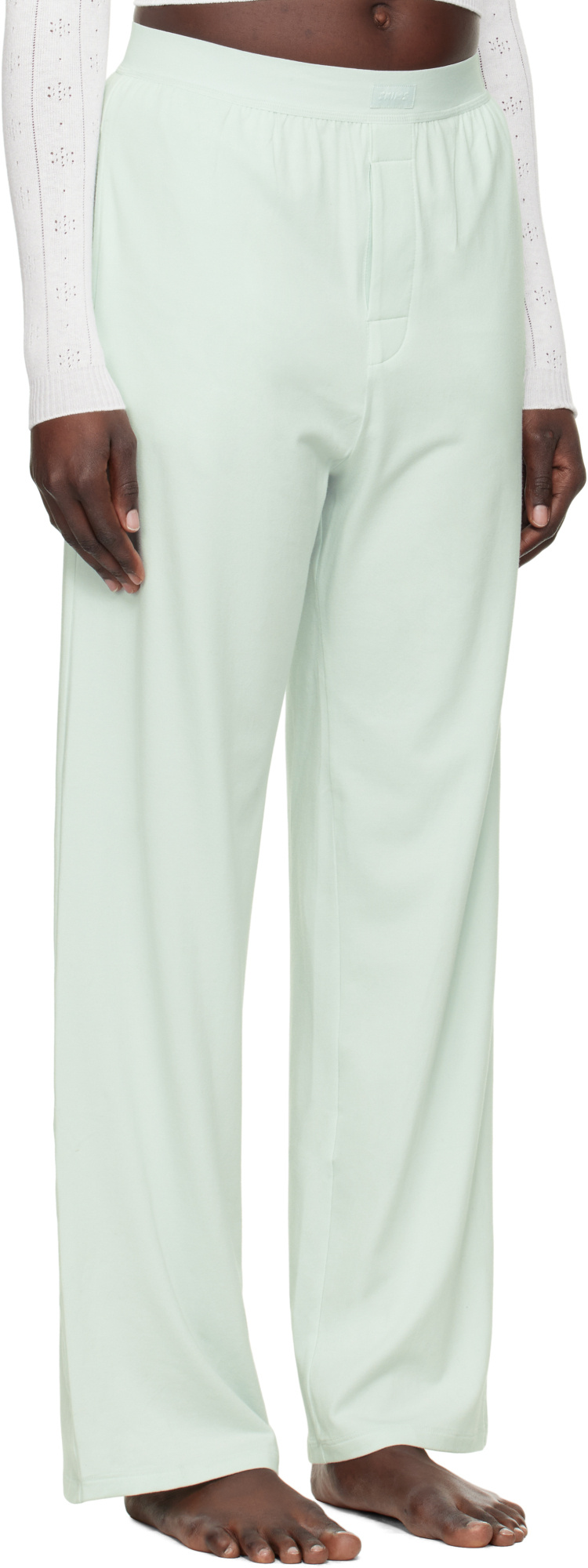 Skims Elastic Waist Sweatpants In White