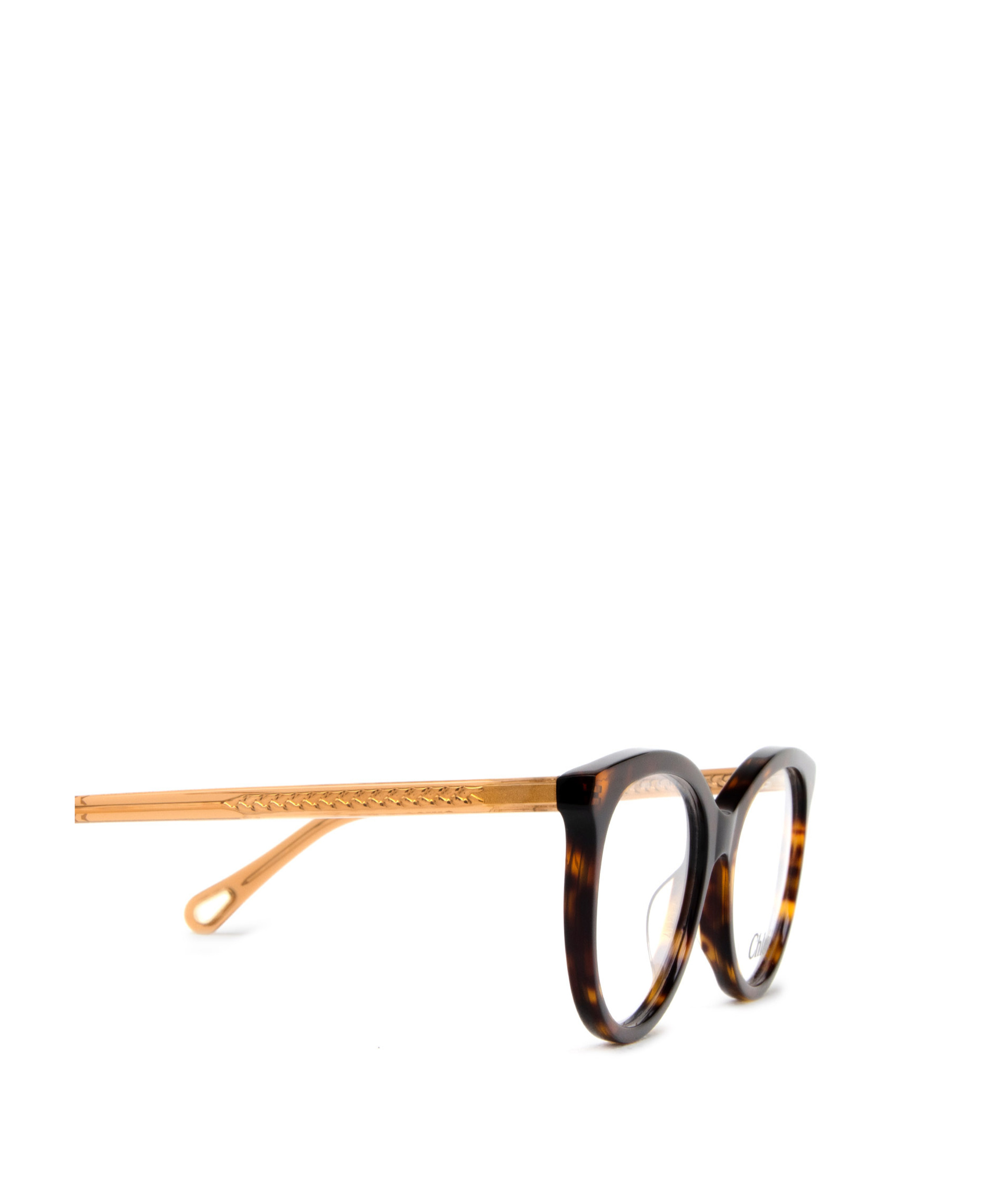 Chloé Tortoiseshell-effect Oval-frame Glasses In Black