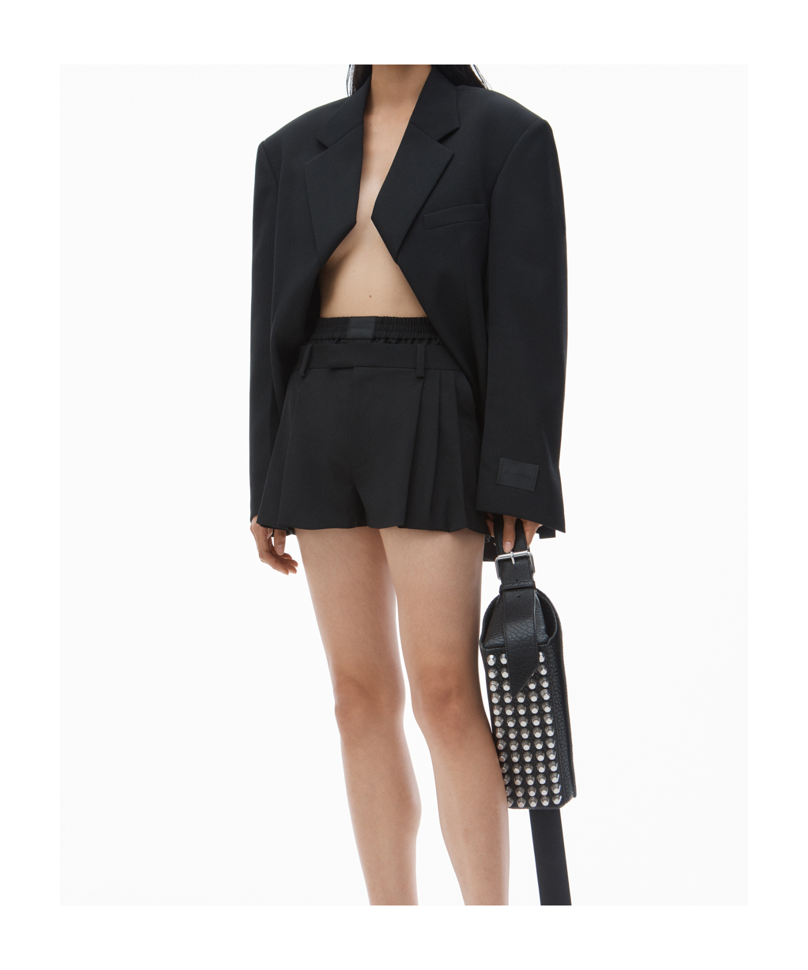 Shop Alexander Wang Boxers-inserted Shorts In Black