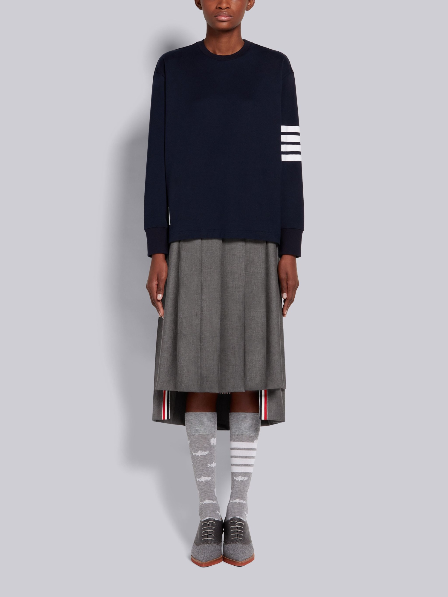 Thom Browne 4-bar Stripe Long-sleeve T-shirt In Black