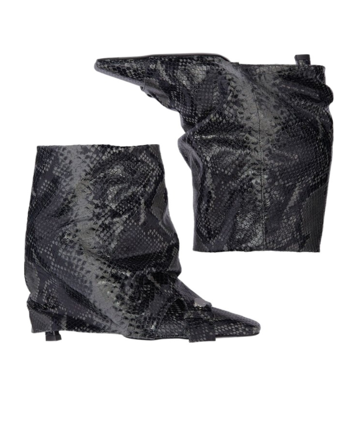 Shop Attico Juno Ankle Boots In Dark Gray