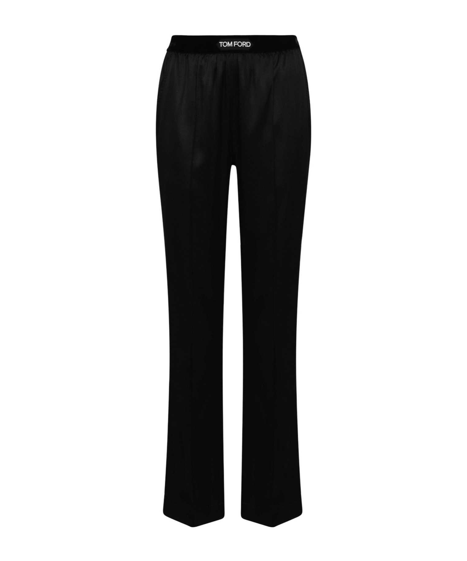 Tom Ford Satin Straightleg Trousers In Black