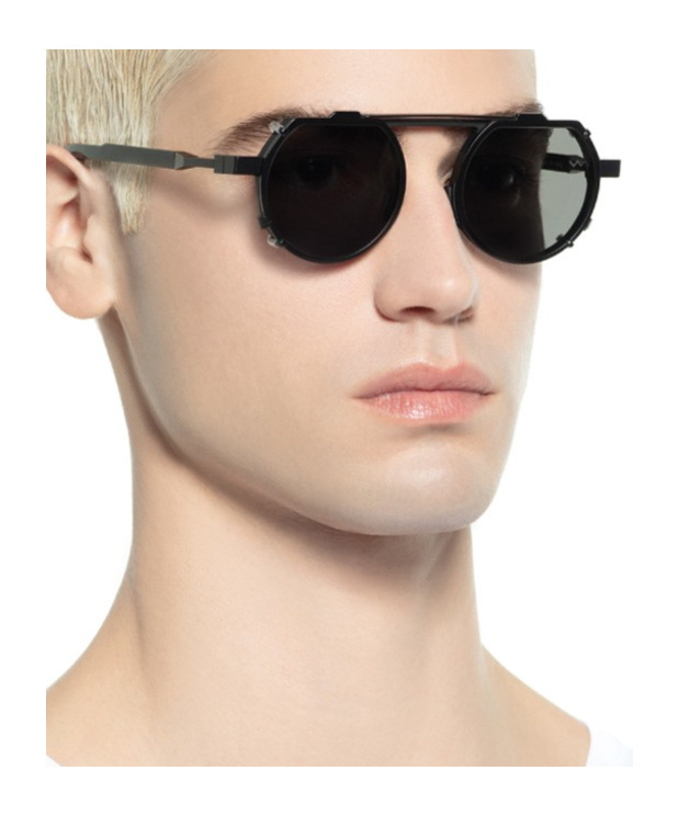 Vava Round-frame Sunglasses In Gray