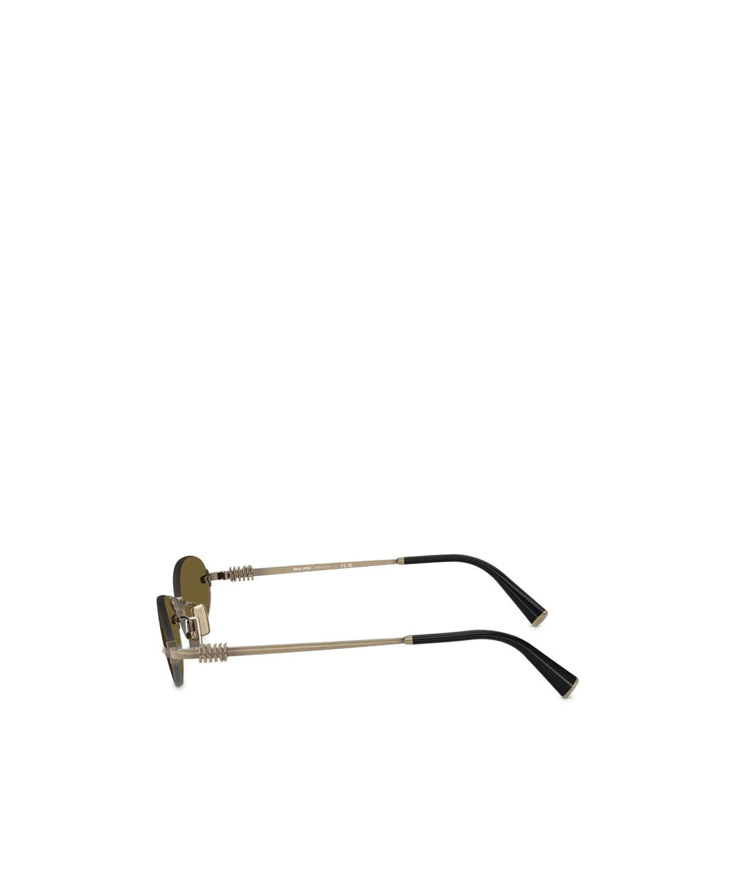 Miu Miu Oval Design Sunglasses In Green