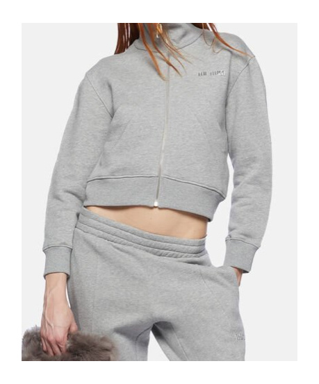 Attico Long-sleeved Sweater In Gray