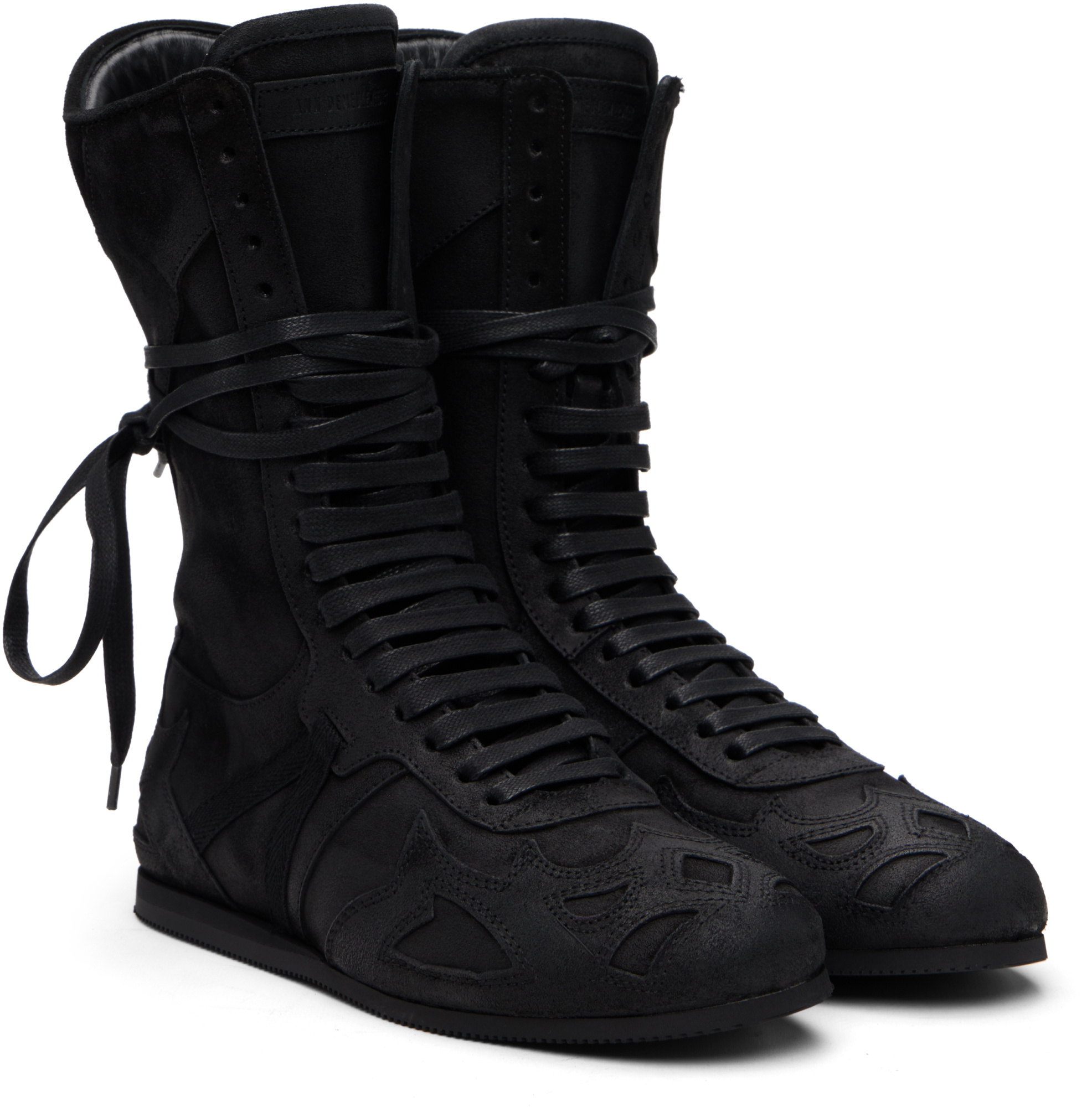 Ann Demeulemeester Palne High-top Boxing Sneakers In Black